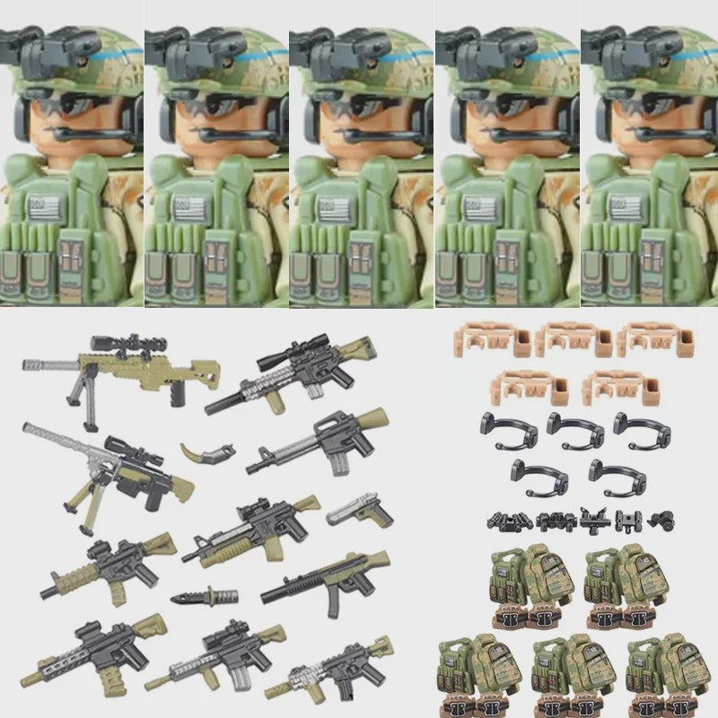Bouwstenen Militaire Special Forces Commando Figuren met Wapens