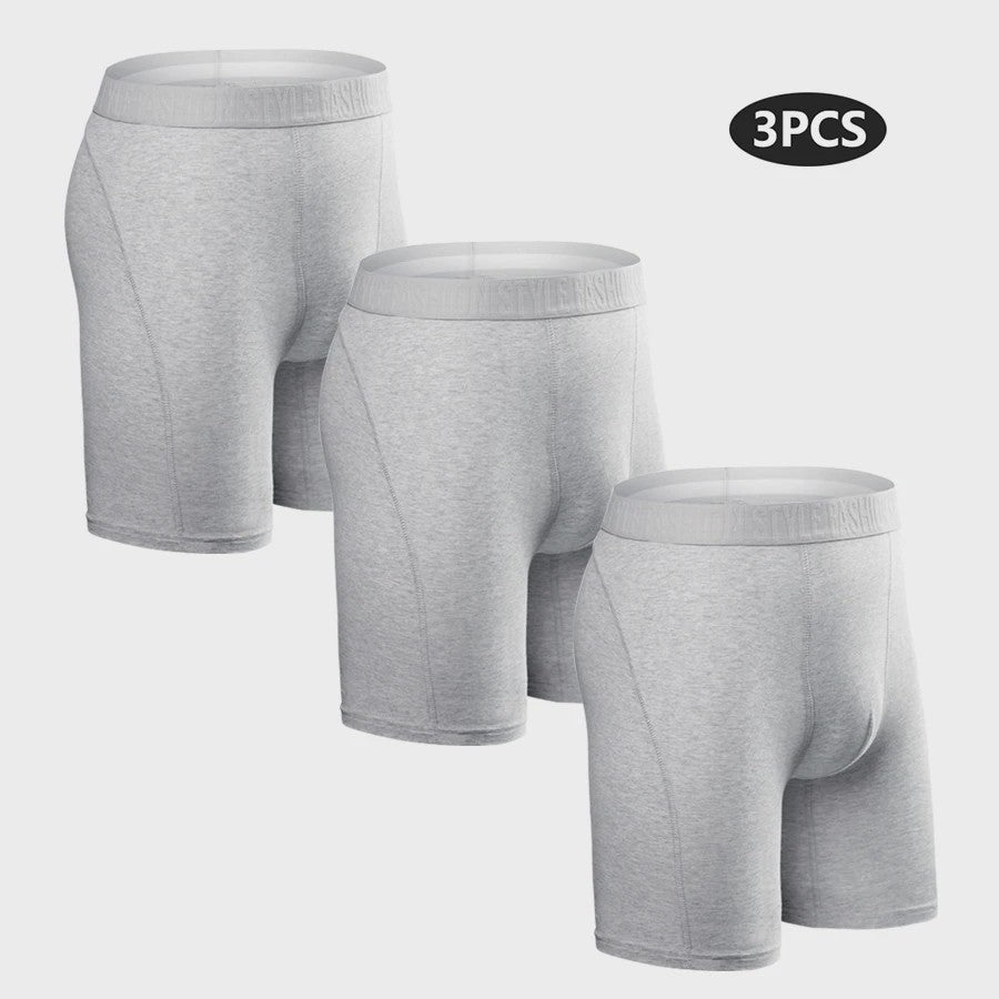 Set van 3 Heren Long Boxershorts - Comfortabel Katoen