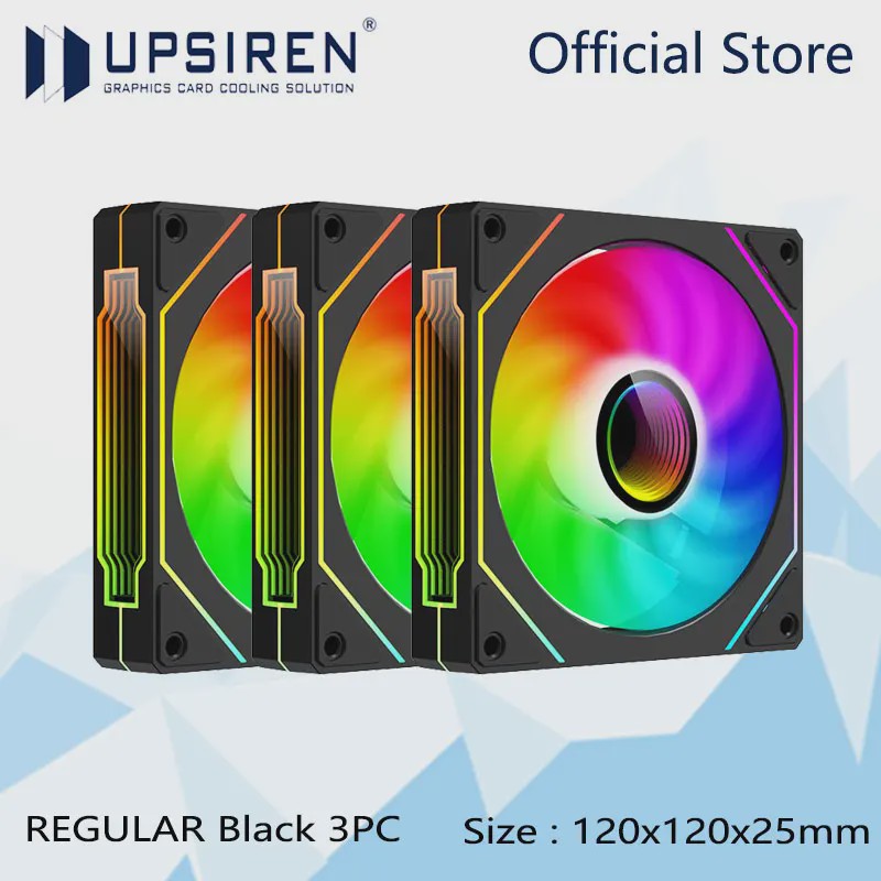 UPSIREN UF-1 PRISM 4 PRO 12cm ARGB PWM PC Ventilator - Stille Koeling met Grote Luchtstroom