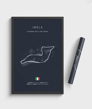 F1 Circuit Poster: Monaco Imola Track Art - Stijlvolle Motorsport Wall Art