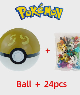 Set van 24 Pokemon Figuren - Diverse Stijlen, 2-3cm - Pikachu, Pokeball & Meer - Leuk Cadeau
