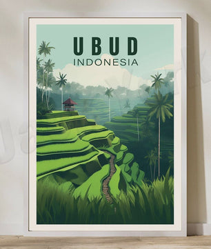 Indonesië Reisposters: Bali, Java, Komodo & Meer - Wanddecoratie Set