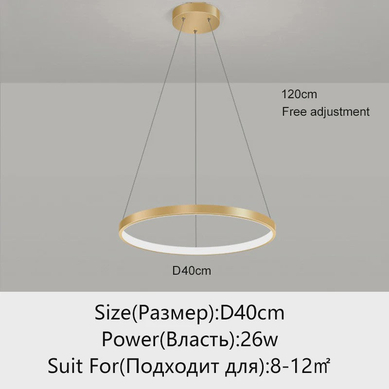 Moderne Ronde LED Plafondlamp Zwart/Wit - Dimbaar Hanglamp voor Keuken en Woonkamer