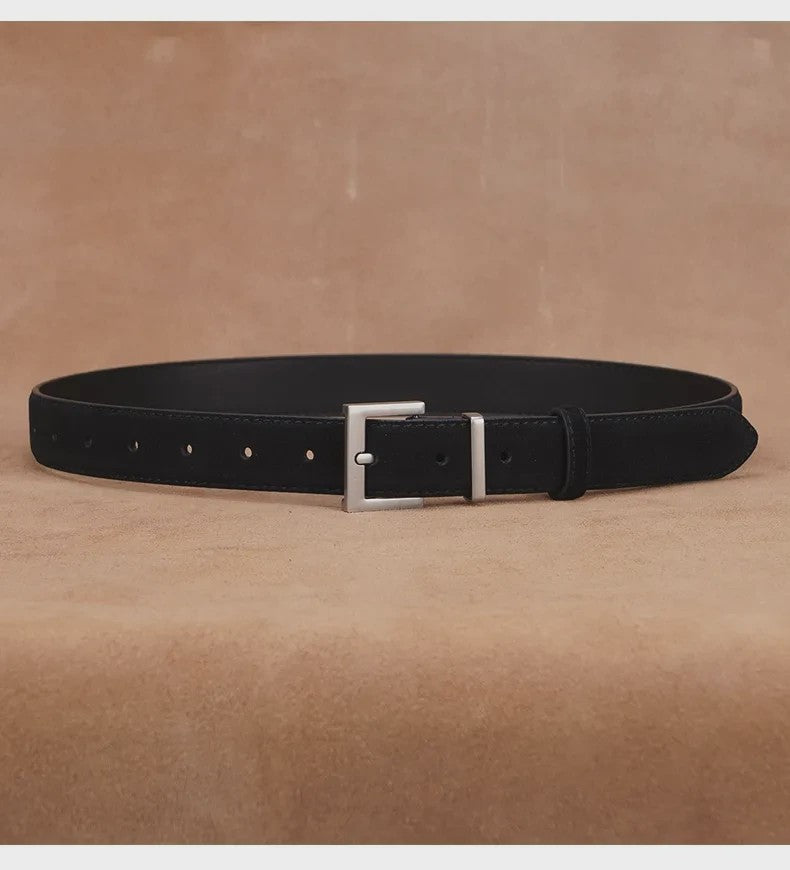 Luxe Dames Riem van Leer met Vierkante Gesp - Verstelbaar voor Jeans & Jurken