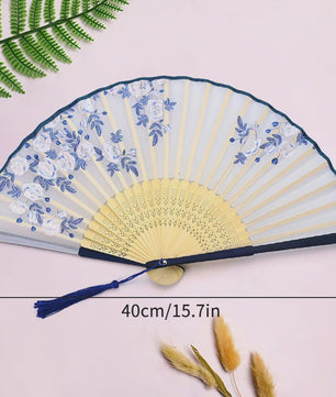 Elegante Chinese Stijl Vouwbare Handwaaier met Kwastje - Perfect voor Dans, Decoratie of Cadeau