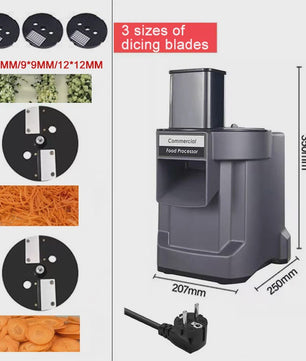 Professionele Elektrische Groentesnijder 3-in-1: Snijden, Raspen & Blokjes