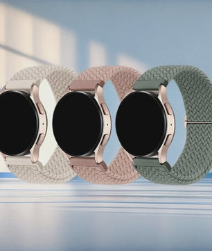 3x Elastische Nylon Bandjes voor Smartwatches (18/20/22mm) - Snelwissel & Comfortabel