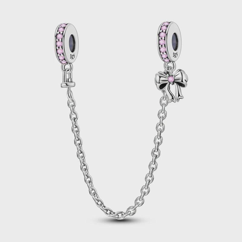 925 Sterling Zilveren Veiligheidsketting Bedel voor Armbanden - Maan, Ster, Vlinder, Hart