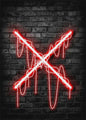 Gaming Neon Canvas Poster: Eat Sleep Game Repeat - Decoratie voor Gamer Kamer