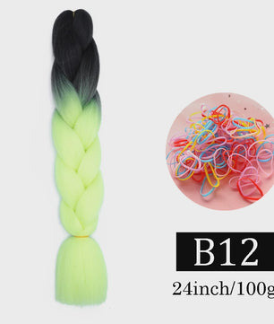24 Inch Jumbo Braids Haarverlenging - Synthetisch Vlechtkapsel met Ombre Kleuren