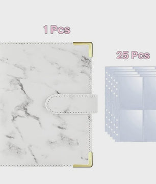 A5 Kpop Fotokaart Binder: Verzamelboek voor Idoolkaarten & Foto's - 25 Pagina's met 4 Vakjes