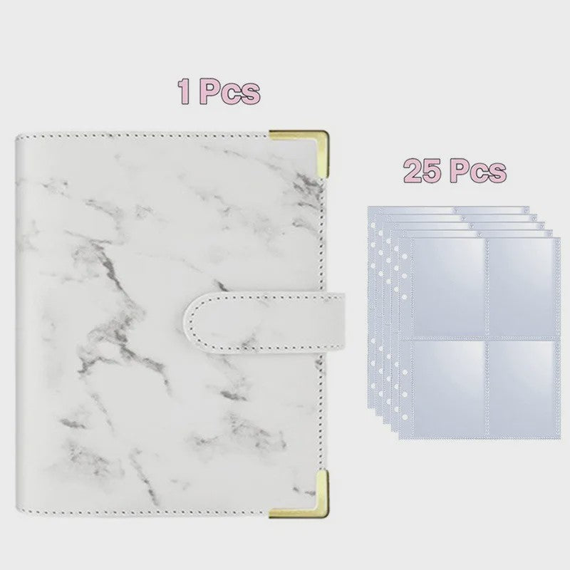 A5 Kpop Fotokaart Binder: Verzamelboek voor Idoolkaarten & Foto's - 25 Pagina's met 4 Vakjes
