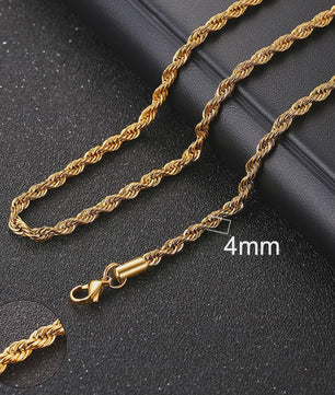 Vnox Gouden Kubaanse Ketting - Roestvrij Staal Unisex Halsketting