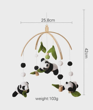 Houten Baby Mobiel met Muziekdoosje & Rammelaar - Speelgoed voor wieg & ledikant (0-12 maanden)
