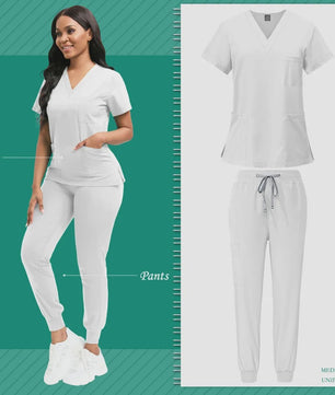Comfortabele Dames Scrub Set - Medische Werkkleding Top & Broek