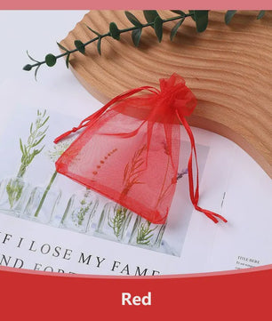 100x Organza Zakjes - Cadeau, Sieraden & Feest - Diverse Maten & Kleuren