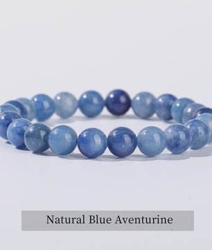 Natuurstenen Armband Dames - Elastisch, Blauw, Yoga & Healing Sieraden