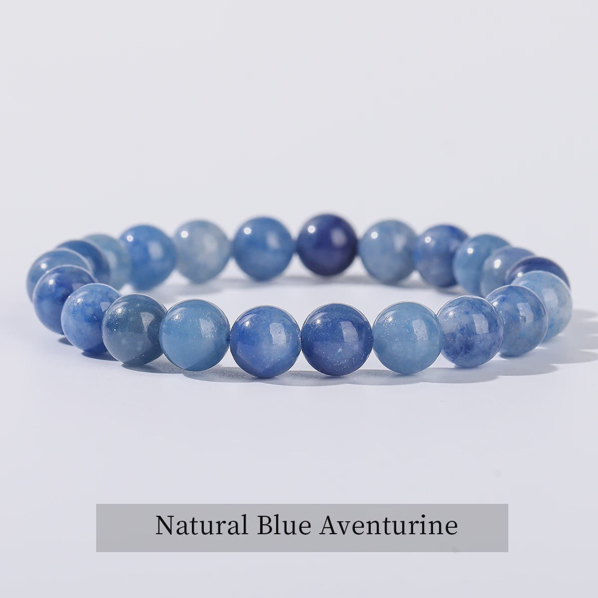 Natuurstenen Armband Dames - Elastisch, Blauw, Yoga & Healing Sieraden