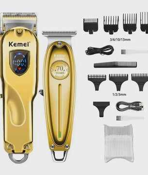 Kemei Professionele Metalen Trimmer KM-TX1/KM-2010/KM-1949 - Oplaadbaar met LED Display