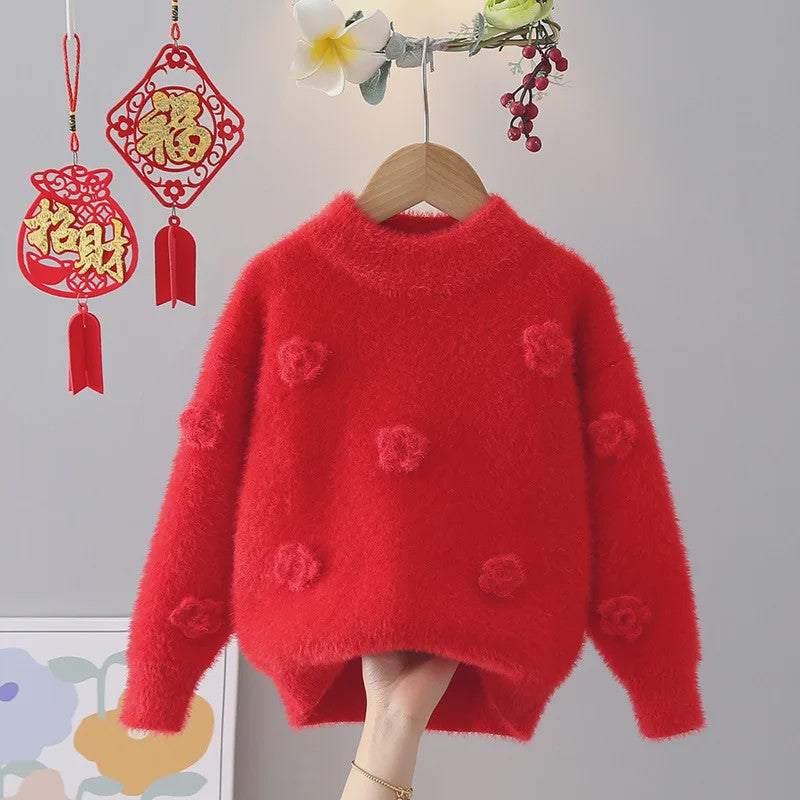 Schattige Gebreide Trui voor Meisjes - Elegante Winterkleding voor Kinderen