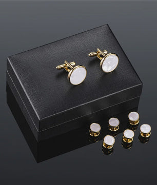Set Manchetknopen en Tuxedo Studs voor Heren - Stijlvolle Accessoires voor Bruiloft en Feest