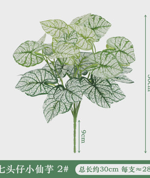 Zijden Schildpadblad Plantenbladeren - Kunstmatige Dieffenbough Decoratie voor Woonkamer