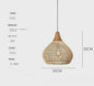 60cm Wabi Sabi Rotan Hanglamp - Japanse Retro Design voor Woonkamer & Eetkamer