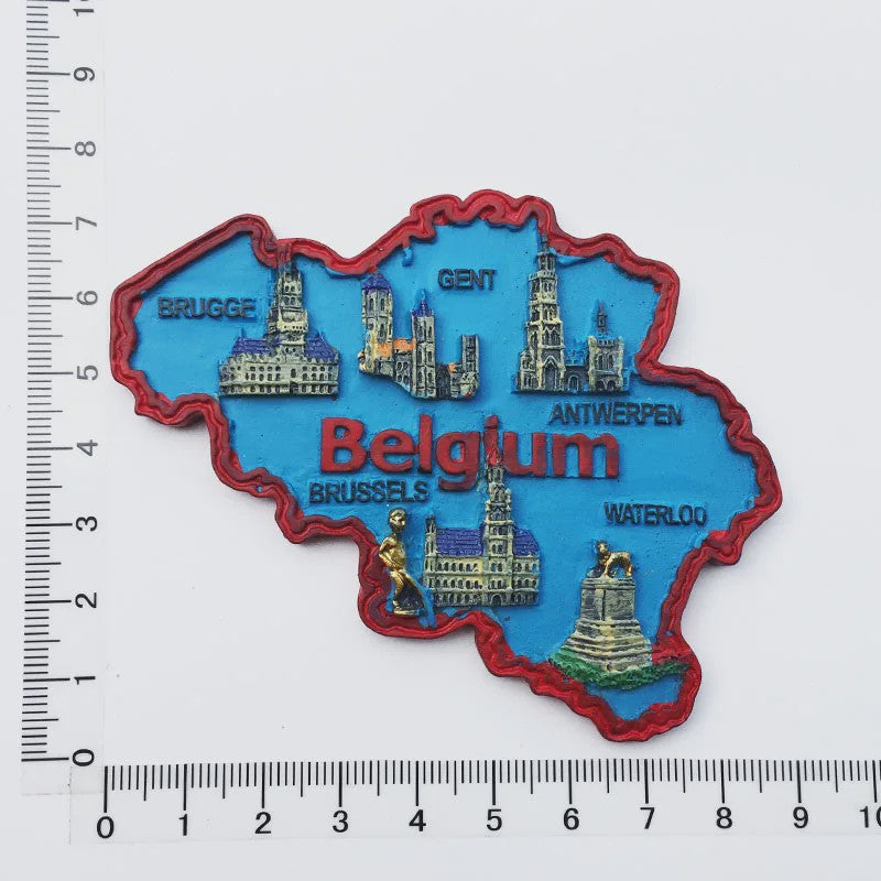 België Koelkastmagneet - Souvenir & Reistafel voor Huisdecoratie