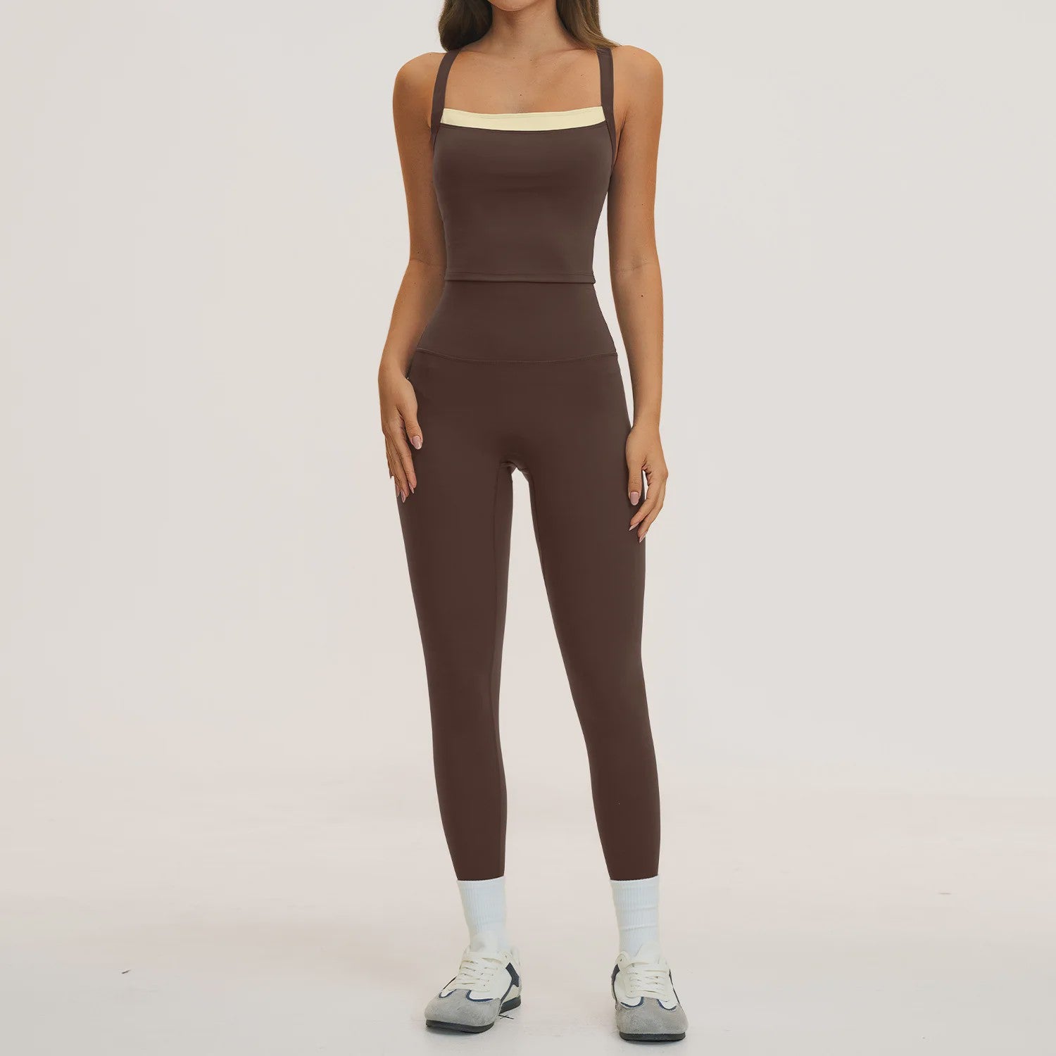 Dames Yogaset: Seamless Sport BH & Hoge Taille Legging