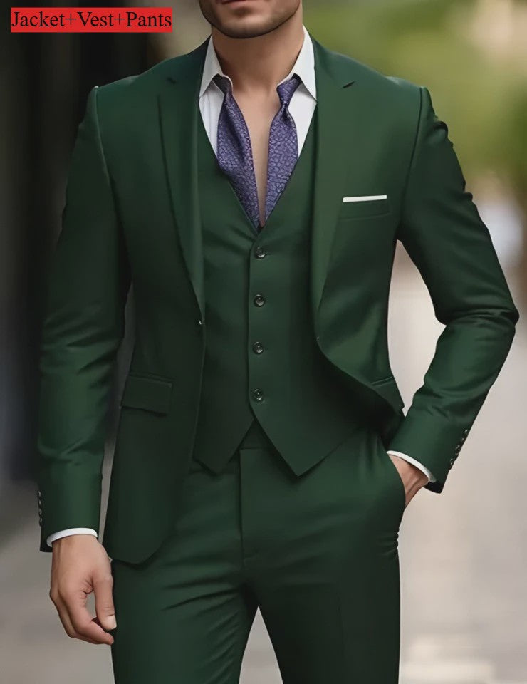 Elegante Heren Kostuum Set - Slim Fit Smoking voor Bruiloften & Formele Gelegenheden