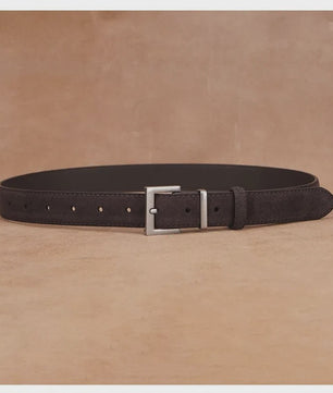 Luxe Dames Riem van Leer met Vierkante Gesp - Verstelbaar voor Jeans & Jurken