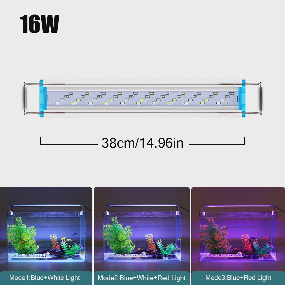 Super Bright LED Aquarium Lamp - Verstelbare Clip-on Verlichting voor Planten & Vissen (18-70cm)