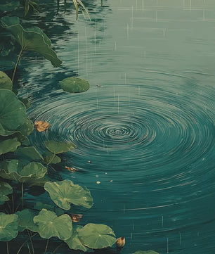 Japanse Zen Wanddecoratie: Canvas Print met Koi Vissen, Kraanvogels en Watergolven
