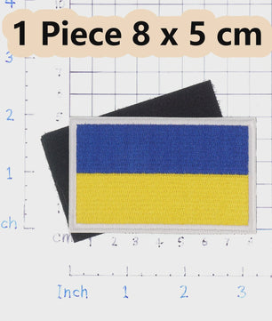 Oekraïne Vlag Patch met Klittenband - Geborduurde Kleding Applicatie