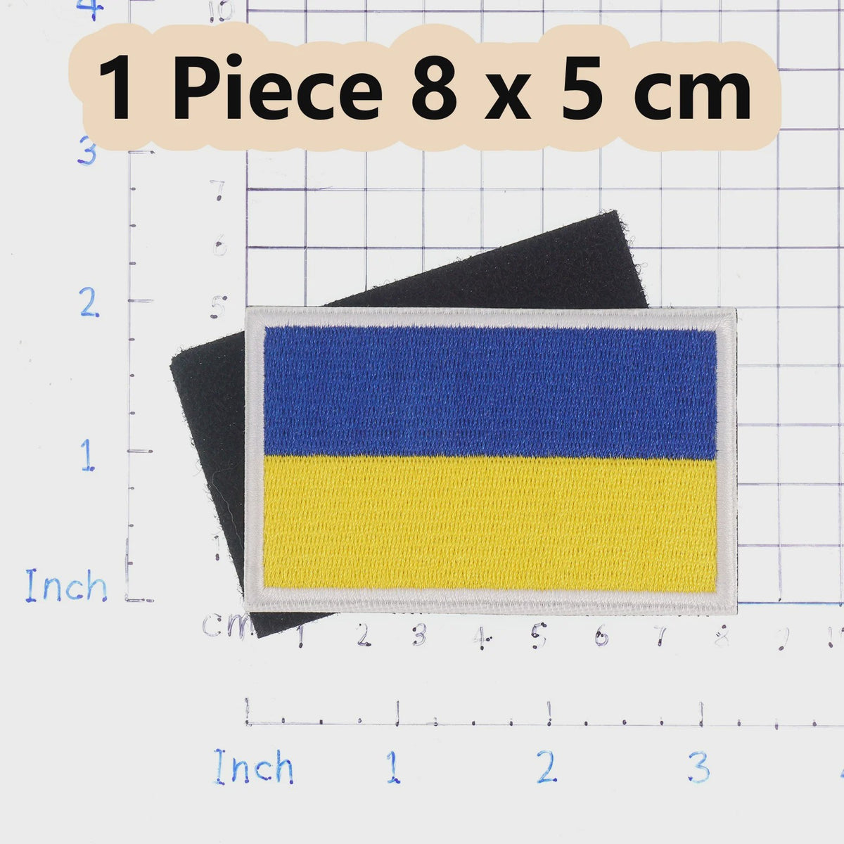 Oekraïne Vlag Patch met Klittenband - Geborduurde Kleding Applicatie