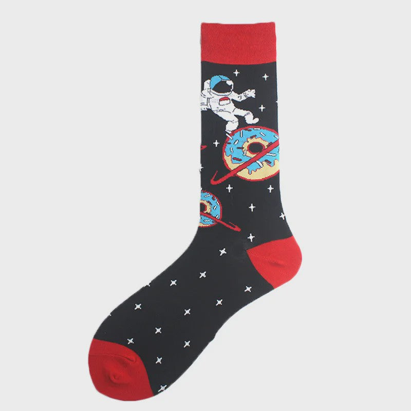 Unisex Happy Socks met Vrolijke Ontwerpen: Dinosaurus, Alien, Haai & Meer
