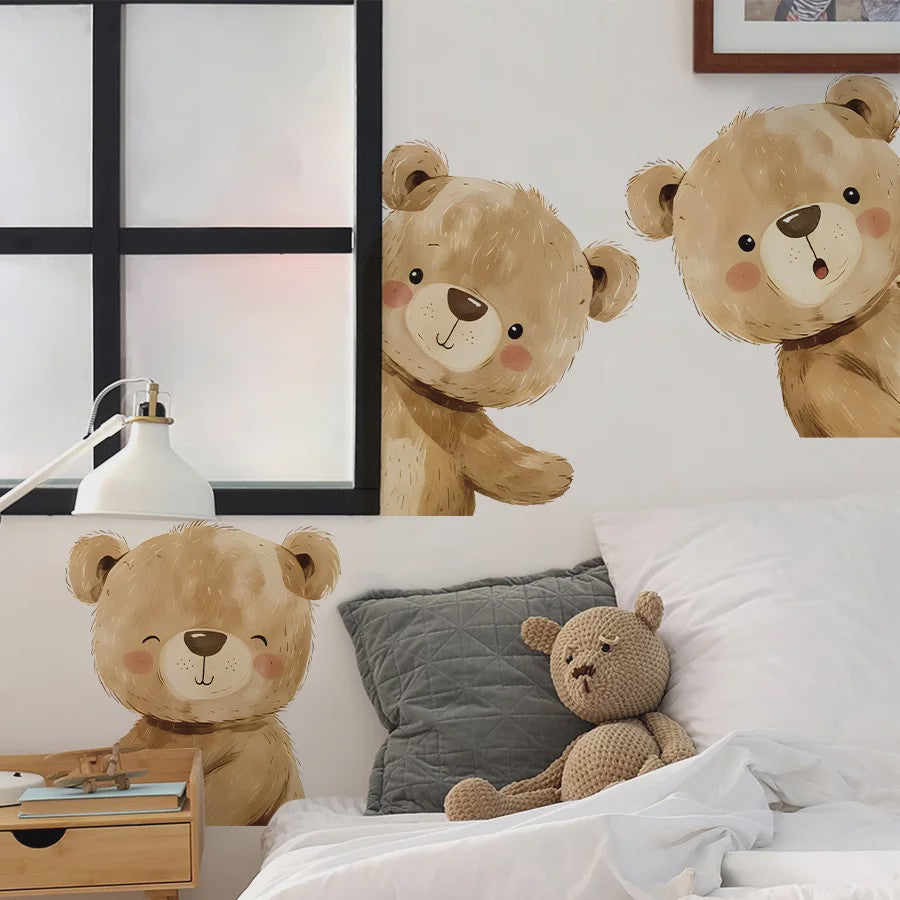 Schattige Bosdieren Muurstickers voor Kinderkamer, Babykamer & Peuterdecoratie - Vinyl Behang