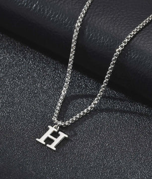 Vnox RVS Letter Ketting Heren - Kies Uw Initiaal - Waterdicht & Minimalistisch