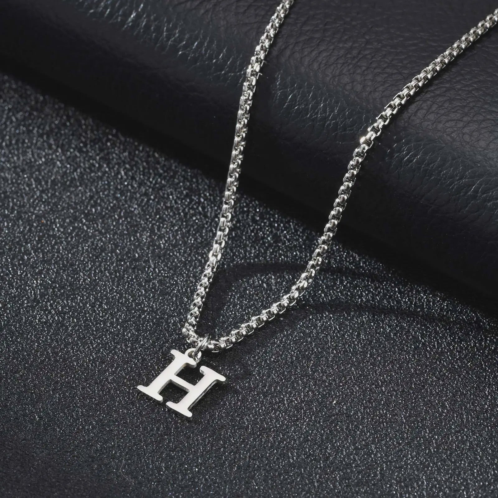 Vnox RVS Letter Ketting Heren - Kies Uw Initiaal - Waterdicht & Minimalistisch