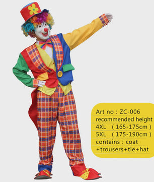 Grappig Clown Kostuum Heren - Joker & Magiër Outfit voor Feest & Optreden