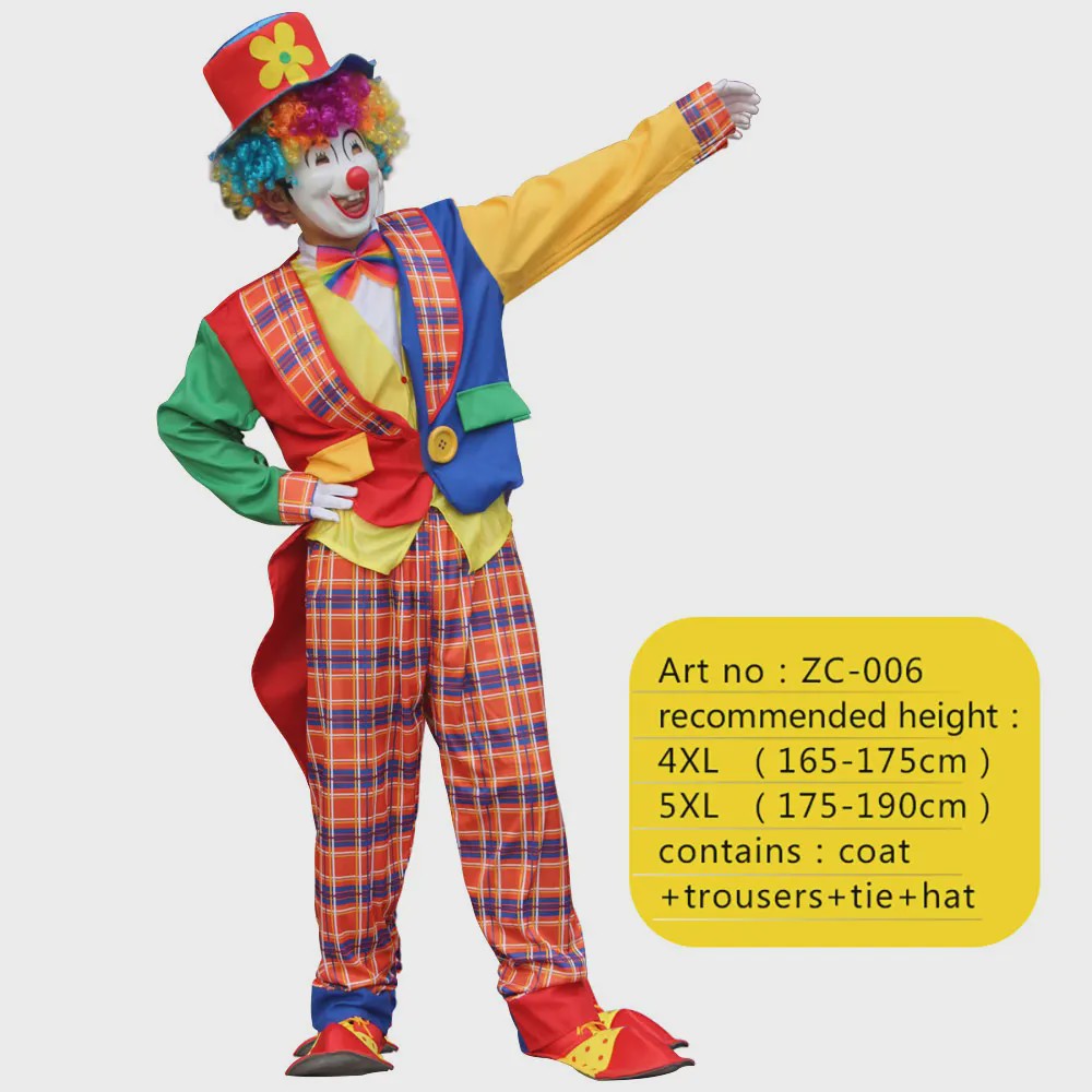 Grappig Clown Kostuum Heren - Joker & Magiër Outfit voor Feest & Optreden