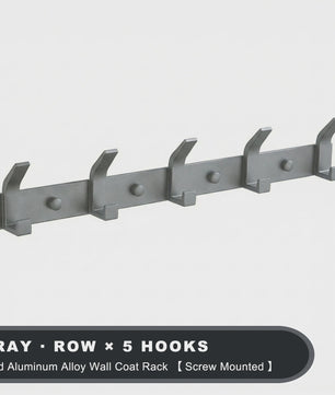 Moderne Aluminium Wandhaken Zwart - Ophangrek voor Handdoeken, Jassen en Meer
