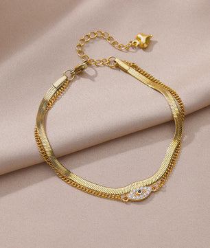 Gouden Anklet met Kralen en Bedels - Roestvrij Staal - Zomerse Strandjuwelen