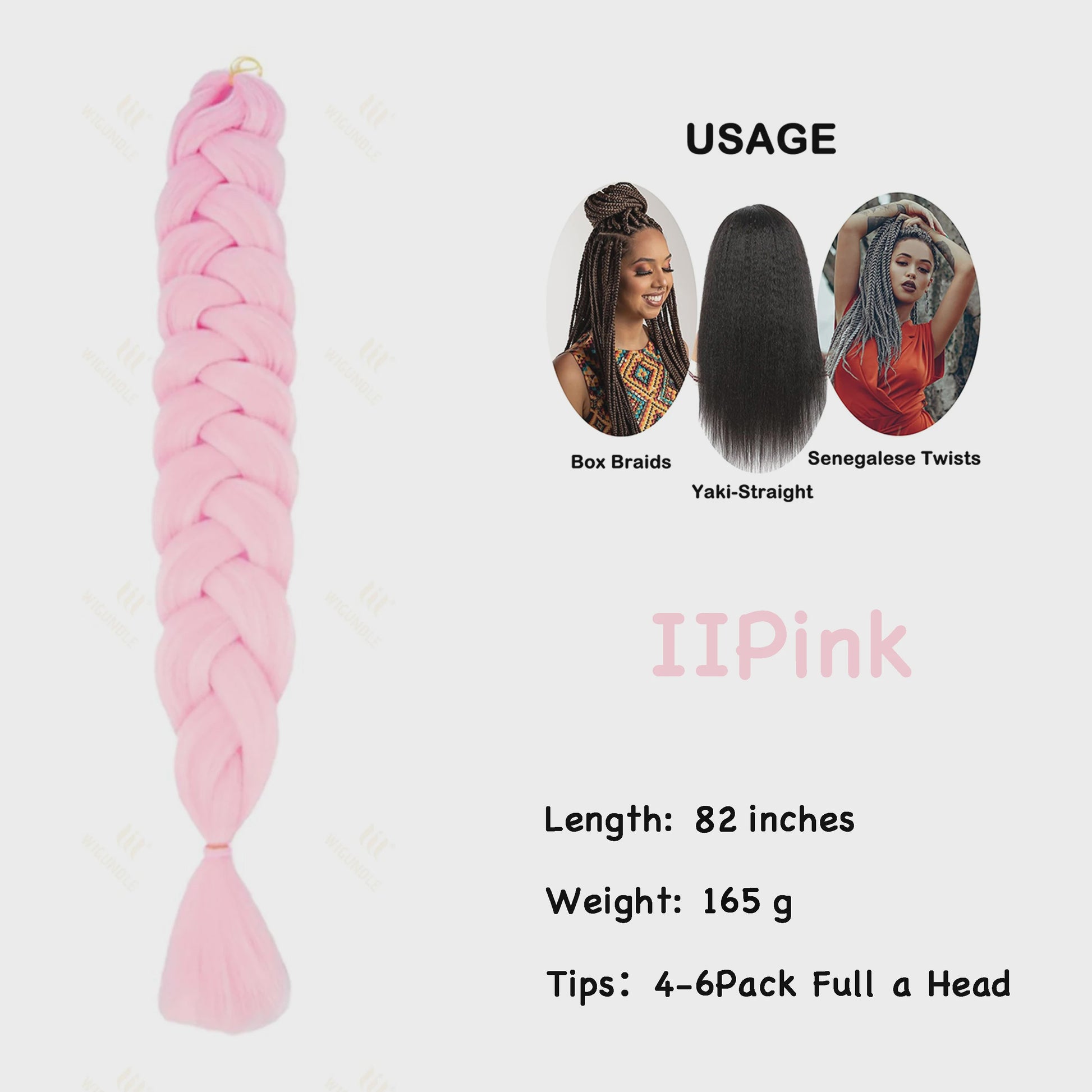 Jumbo Braiding Hair Extensions - 82 inch Synthetisch Vlecht Haar voor Box Braids & Twist