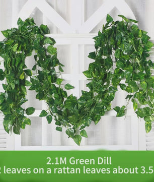Kunstige Klimop Slang 2.1M - Groene Nep Plant voor Decoratie, Bruiloft & Feest