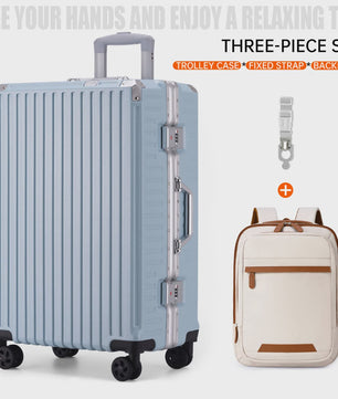 Aluminium Koffer met USB & Combinatieslot - Rolbaar Reiskoffer in Diverse Maten (20-28 inch)