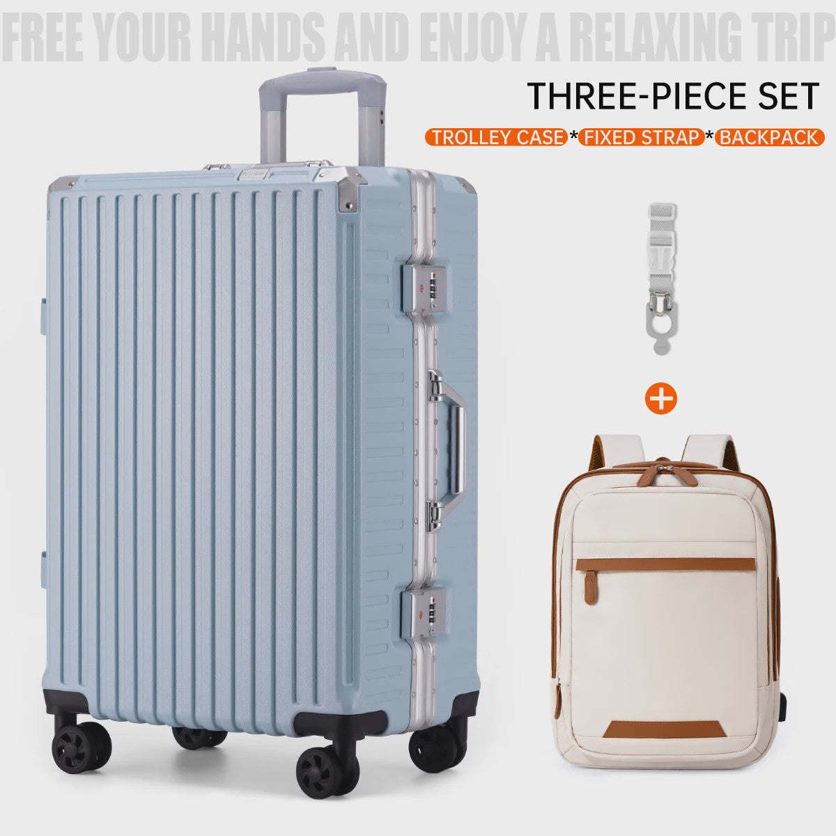 Aluminium Koffer met USB & Combinatieslot - Rolbaar Reiskoffer in Diverse Maten (20-28 inch)