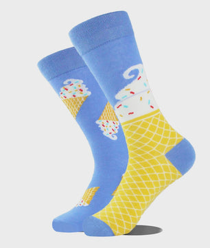 Grappige Heren Sokken met Dierenprint - Katoen, Mid-Length, Asymmetrisch Design