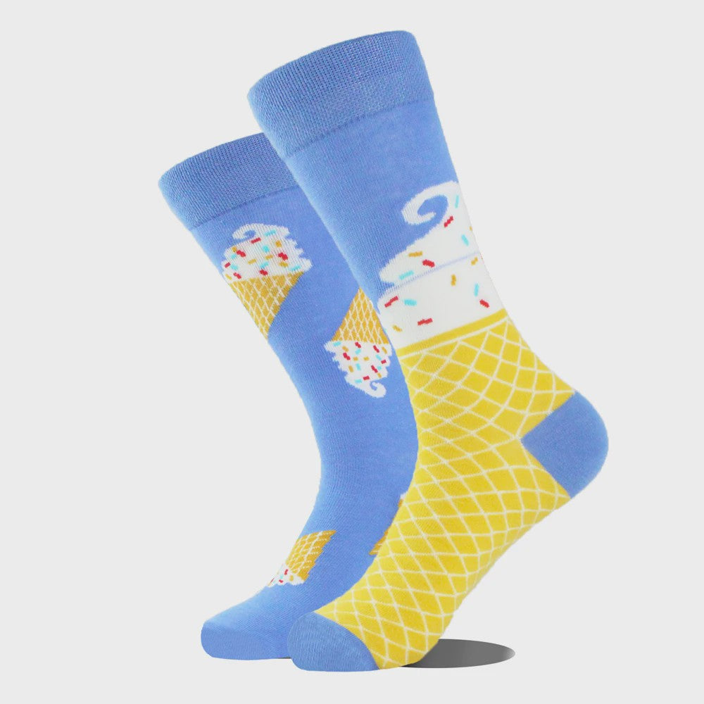 Grappige Heren Sokken met Dierenprint - Katoen, Mid-Length, Asymmetrisch Design