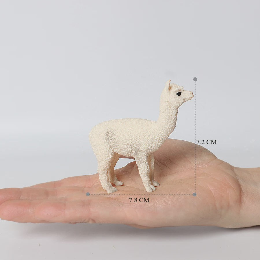 Realistische Alpaca & Kameel Figuren Set - Handgeschilderd, Educatief Speelgoed